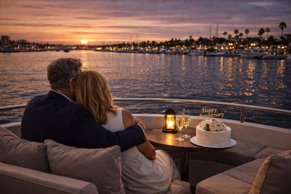 Anniversary harbor cruise in Marina del Rey